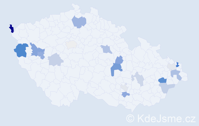 Příjmení: 'Matejovičová', počet výskytů 35 v celé ČR
