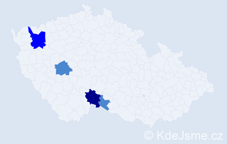 Příjmení: 'Ažaltovič', počet výskytů 13 v celé ČR