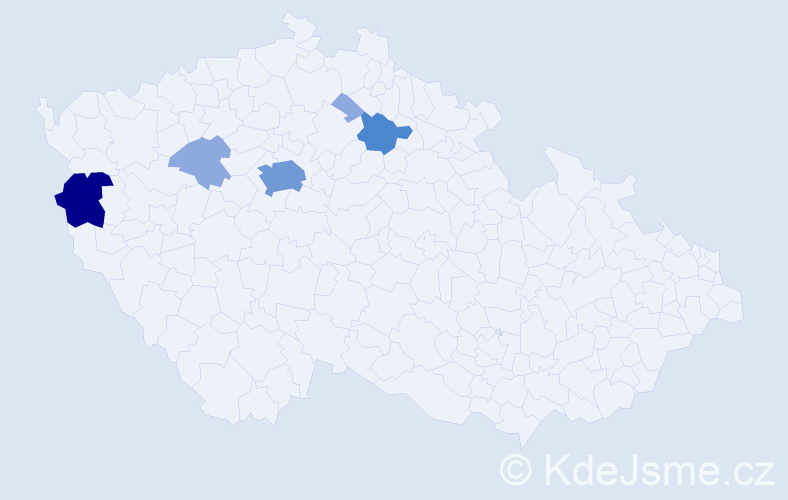Příjmení: 'Hayer', počet výskytů 13 v celé ČR