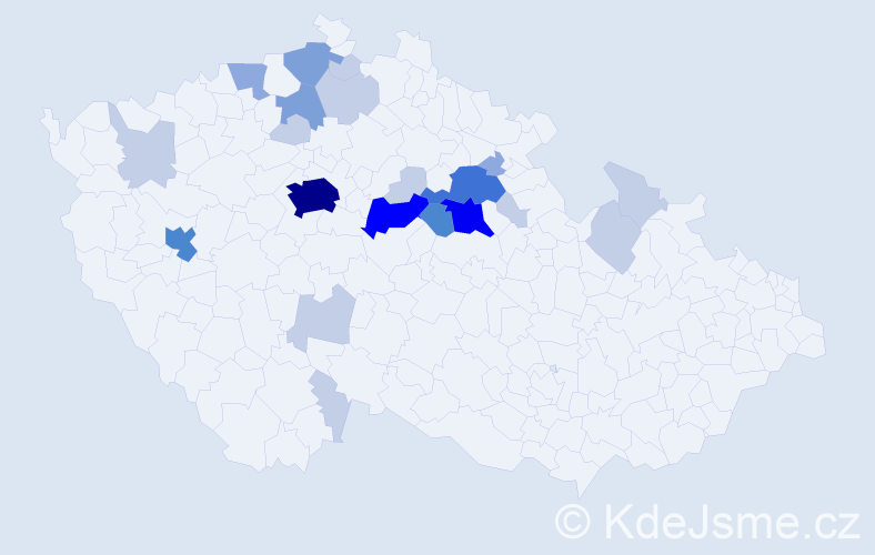 Příjmení: 'Křováková', počet výskytů 64 v celé ČR