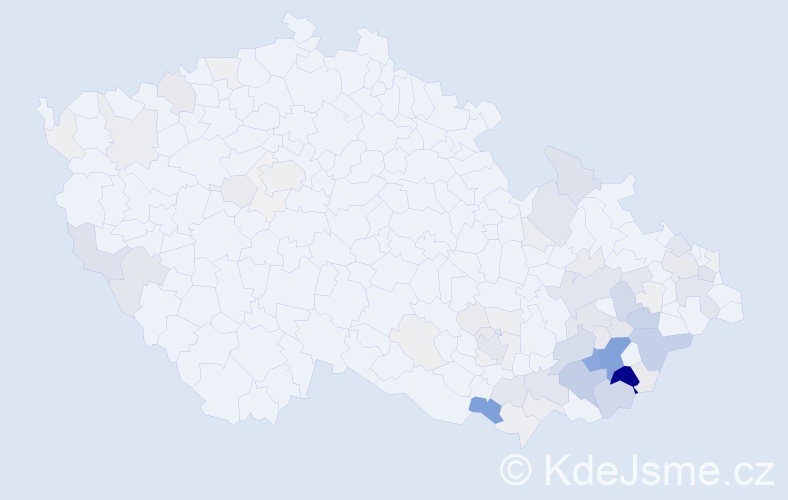 Příjmení: 'Talašová', počet výskytů 299 v celé ČR