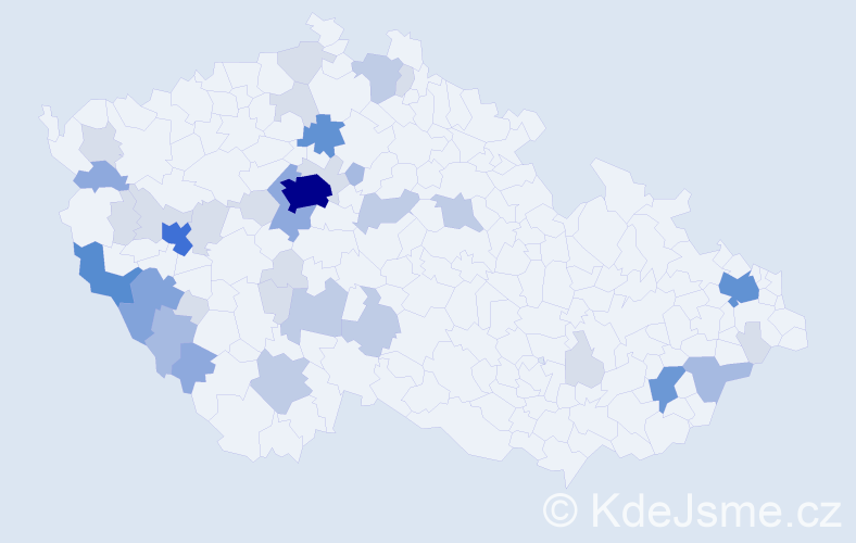 Příjmení: 'Panošová', počet výskytů 115 v celé ČR