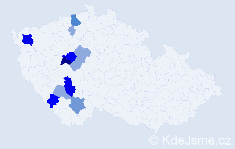 Příjmení: 'Potenec', počet výskytů 35 v celé ČR