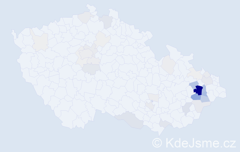 Příjmení: 'Plešek', počet výskytů 159 v celé ČR