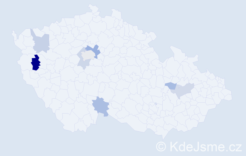 Příjmení: 'Dauda', počet výskytů 21 v celé ČR