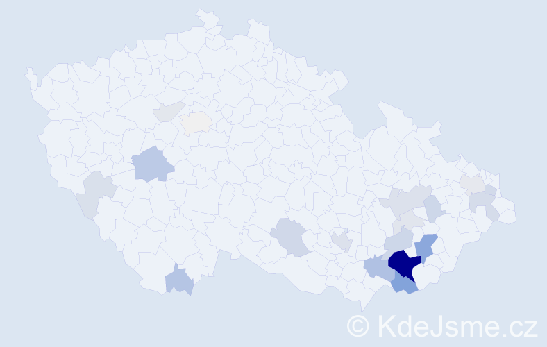Příjmení: 'Otrusina', počet výskytů 71 v celé ČR