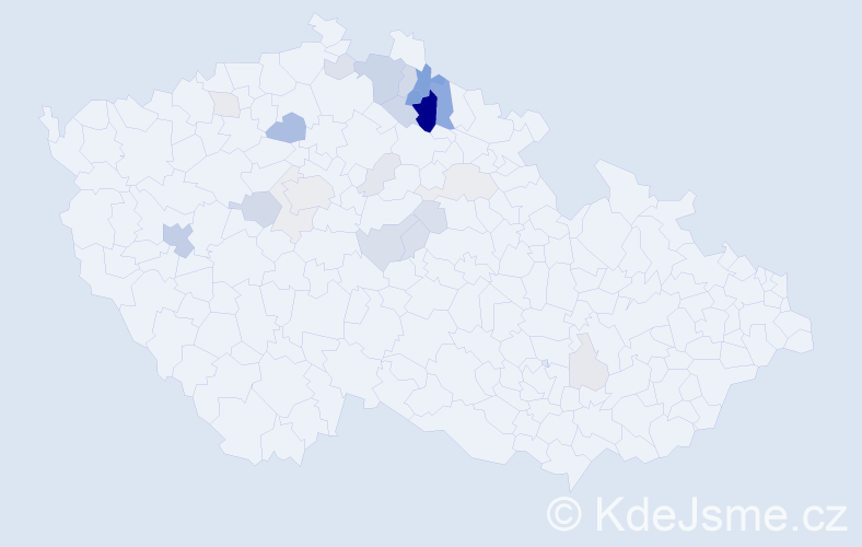 Příjmení: 'Kouble', počet výskytů 82 v celé ČR