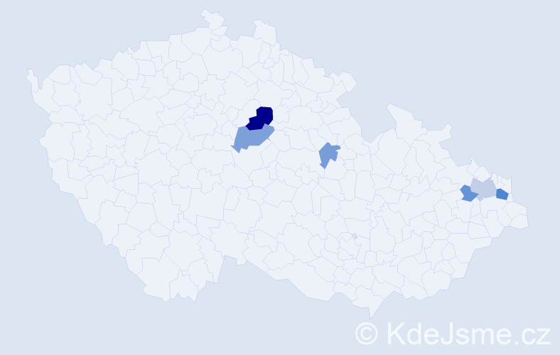Příjmení: 'Blizman', počet výskytů 13 v celé ČR