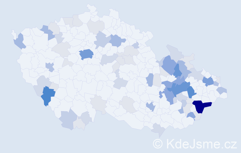 Příjmení: 'Bubela', počet výskytů 237 v celé ČR
