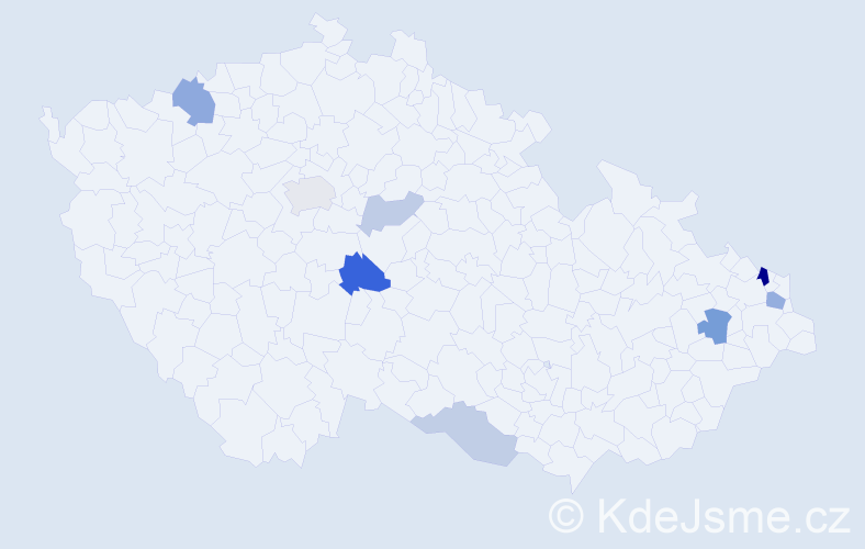 Příjmení: 'Machyňák', počet výskytů 16 v celé ČR