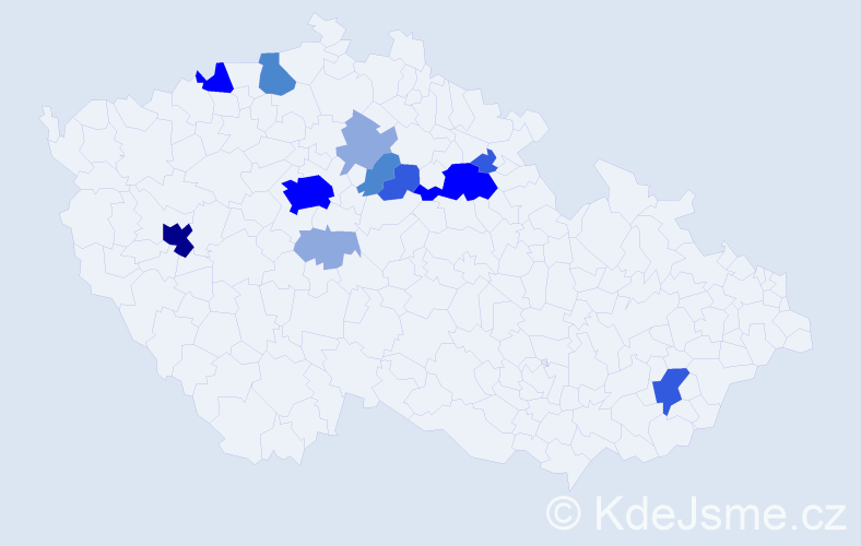 Příjmení: 'Komora', počet výskytů 32 v celé ČR