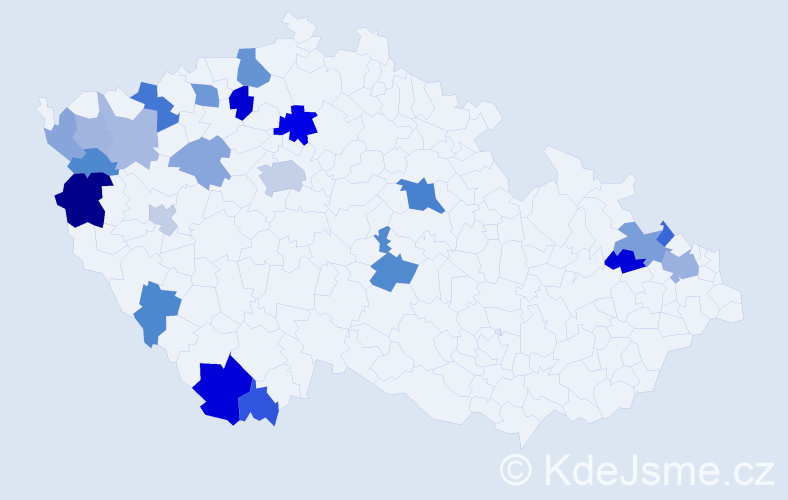 Příjmení: 'Fecko', počet výskytů 44 v celé ČR