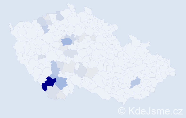 Příjmení: 'Nachlinger', počet výskytů 109 v celé ČR