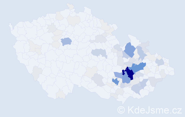 Příjmení: 'Piňos', počet výskytů 385 v celé ČR
