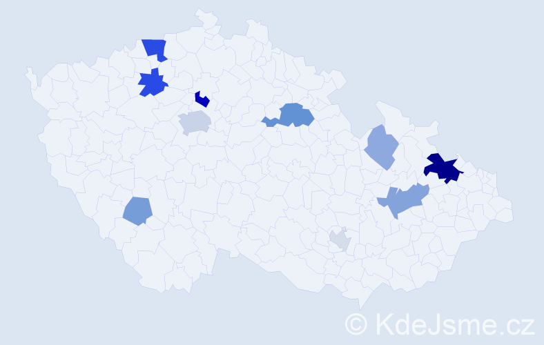 Příjmení: 'Peiker', počet výskytů 26 v celé ČR