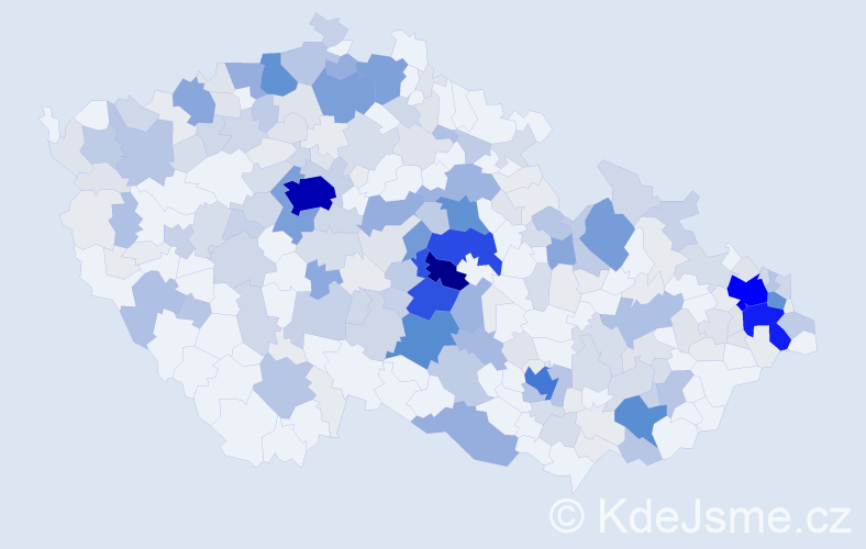 Příjmení: 'Pavlas', počet výskytů 991 v celé ČR