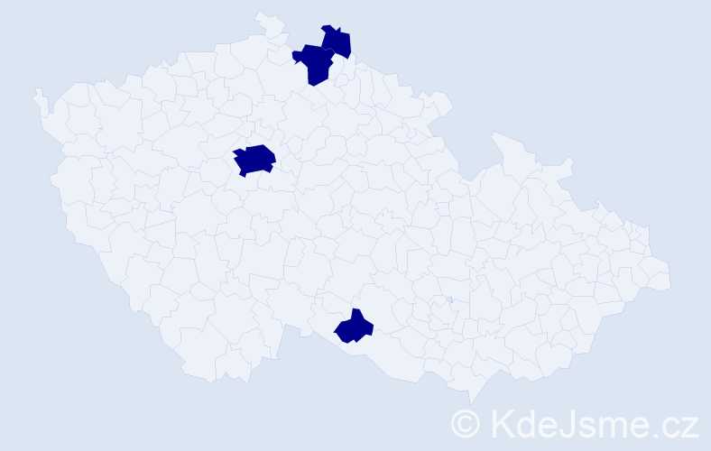 Příjmení: 'Buraková', počet výskytů 4 v celé ČR