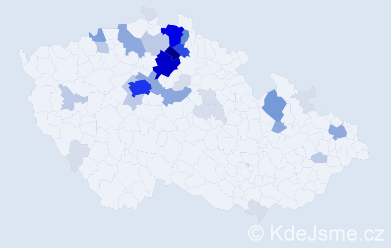 Příjmení: 'Flanderka', počet výskytů 138 v celé ČR