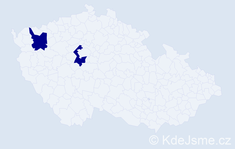 Příjmení: 'Peršina', počet výskytů 2 v celé ČR