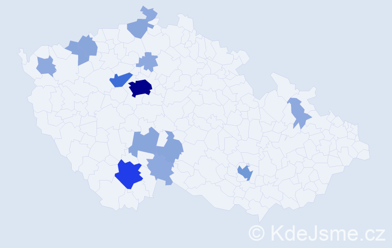 Příjmení: 'Zeis', počet výskytů 38 v celé ČR