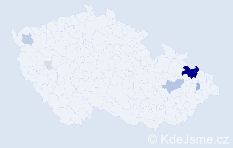 Příjmení: 'Davidek', počet výskytů 20 v celé ČR