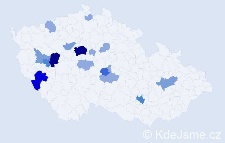 Příjmení: 'Weingärtnerová', počet výskytů 43 v celé ČR