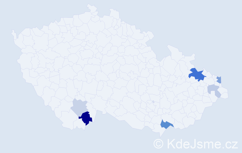 Příjmení: 'Gališ', počet výskytů 14 v celé ČR