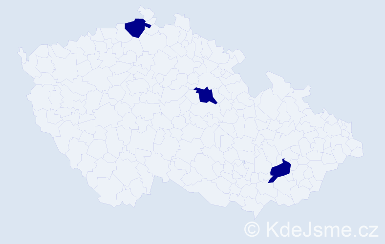 Příjmení: 'Ashton', počet výskytů 3 v celé ČR