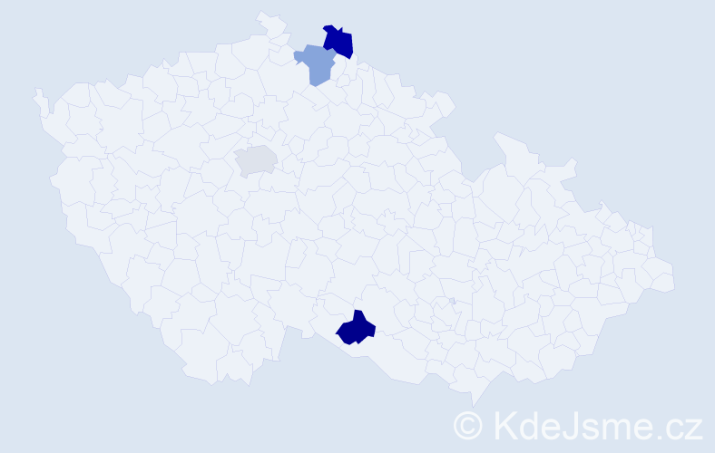 Příjmení: 'Buraková', počet výskytů 4 v celé ČR