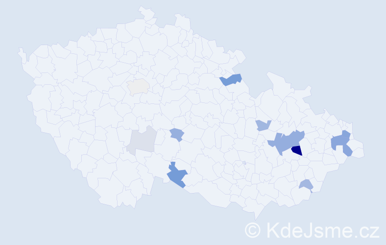 Příjmení: 'Dedičová', počet výskytů 34 v celé ČR