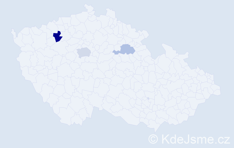 Příjmení: 'Vodeničarovová', počet výskytů 6 v celé ČR