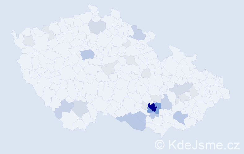 Příjmení: 'Sapáková', počet výskytů 91 v celé ČR