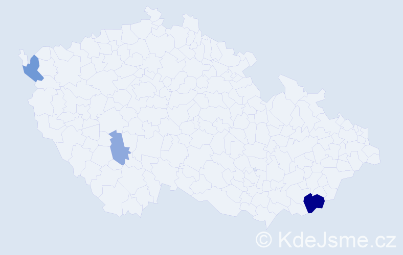Příjmení: 'Dzuráková', počet výskytů 9 v celé ČR