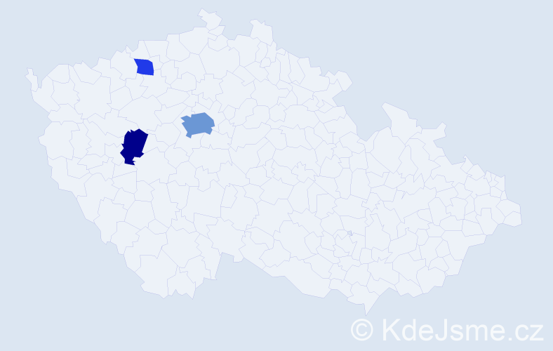 Příjmení: 'Tenzer', počet výskytů 7 v celé ČR