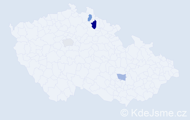 Příjmení: 'Nečaská', počet výskytů 8 v celé ČR