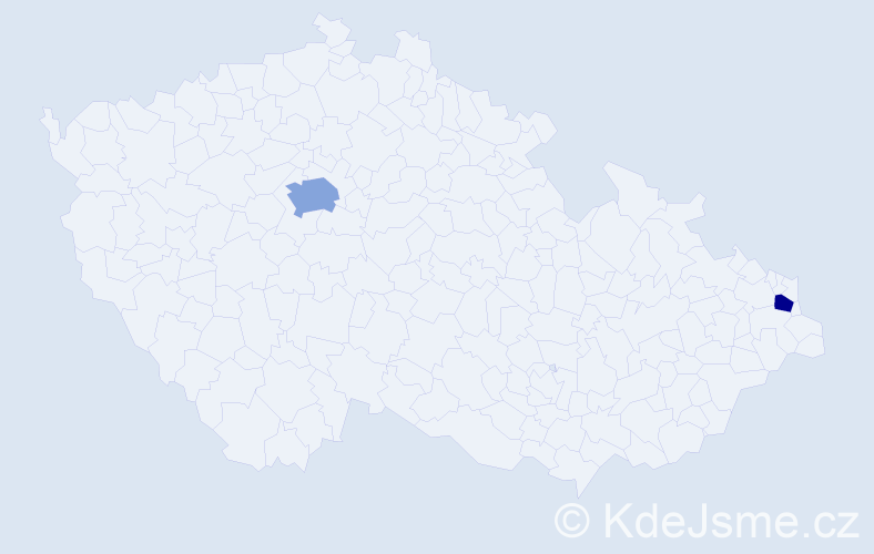 Příjmení: 'Kaifosz', počet výskytů 3 v celé ČR