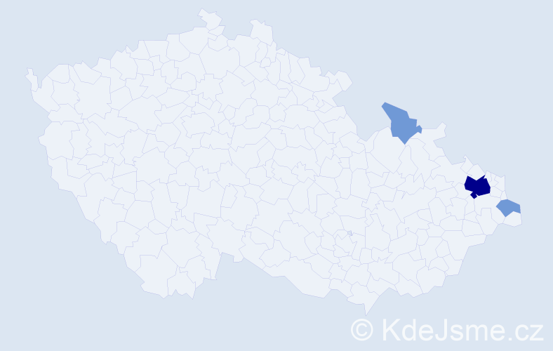 Příjmení: 'Godfryd', počet výskytů 10 v celé ČR