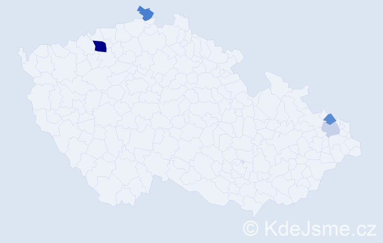 Příjmení: 'Weihsová', počet výskytů 7 v celé ČR