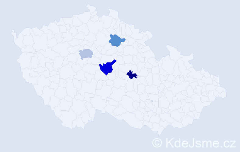 Příjmení: 'Castle', počet výskytů 8 v celé ČR