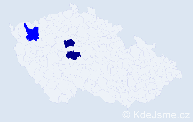 Příjmení: 'Kochergin', počet výskytů 5 v celé ČR