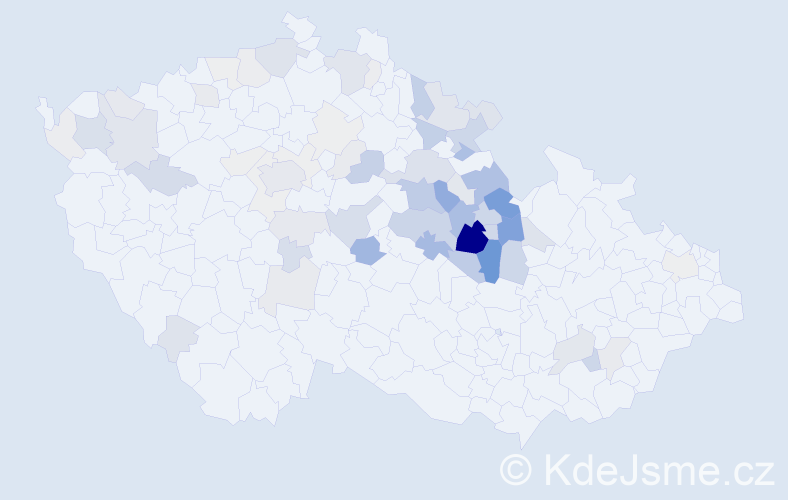Příjmení: 'Vodehnal', počet výskytů 257 v celé ČR