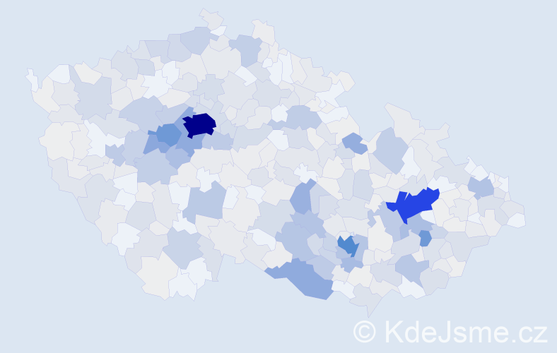 Příjmení: 'Sklenář', počet výskytů 1963 v celé ČR