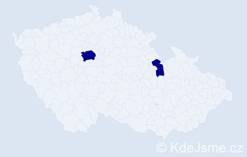 Příjmení: 'Ostrouchová', počet výskytů 3 v celé ČR