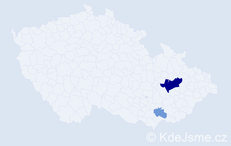 Příjmení: 'Kneip', počet výskytů 7 v celé ČR