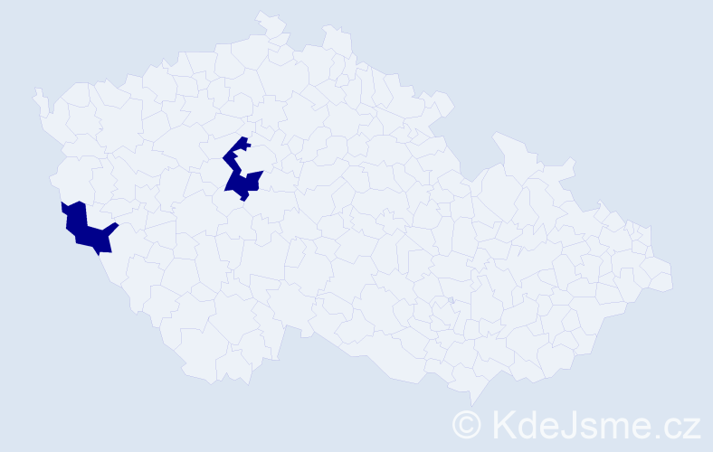 Příjmení: 'Sachek', počet výskytů 2 v celé ČR