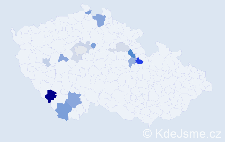 Příjmení: 'Nuska', počet výskytů 30 v celé ČR