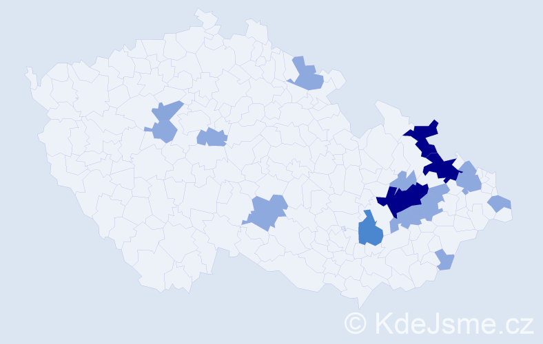 Příjmení: 'Morbitzer', počet výskytů 46 v celé ČR