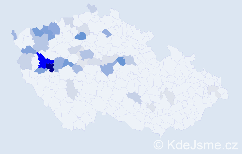 Příjmení: 'Pechman', počet výskytů 142 v celé ČR