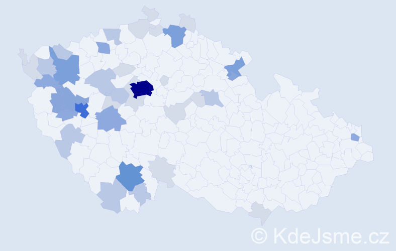 Příjmení: 'Hackerová', počet výskytů 109 v celé ČR