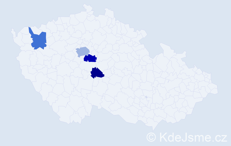 Příjmení: 'Rzounek', počet výskytů 27 v celé ČR